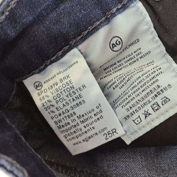 AG Adriano Goldschmied The Farrah high rise skinny jeans Women's size 25 Brooks - Picture 6 of 7